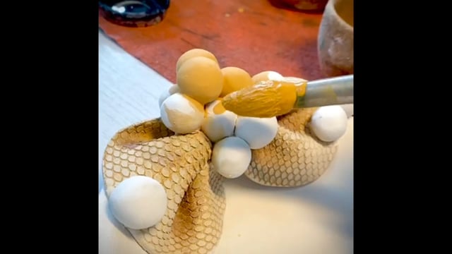 Ovalina Natale in Ceramica Vietrese app. STRUFFOLI