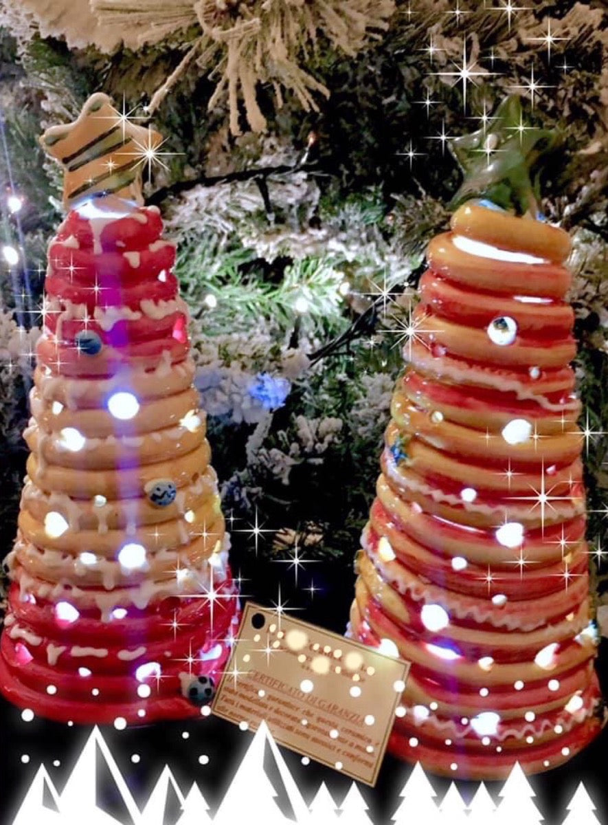 Albero Natale con led in ceramica di Vietri