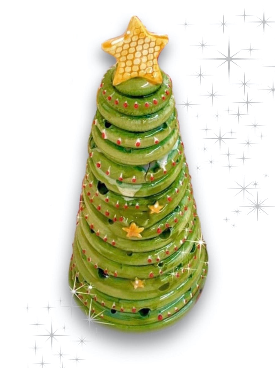 Albero Natale con led in ceramica di Vietri