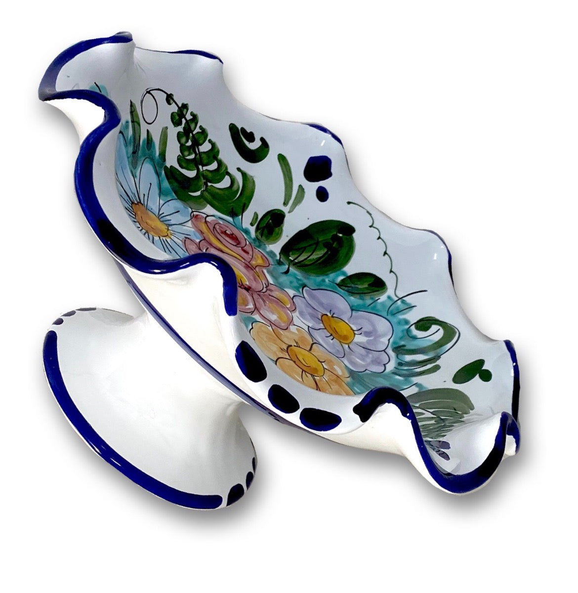 Alzatina in Ceramica Vietrese DECORI MISTI