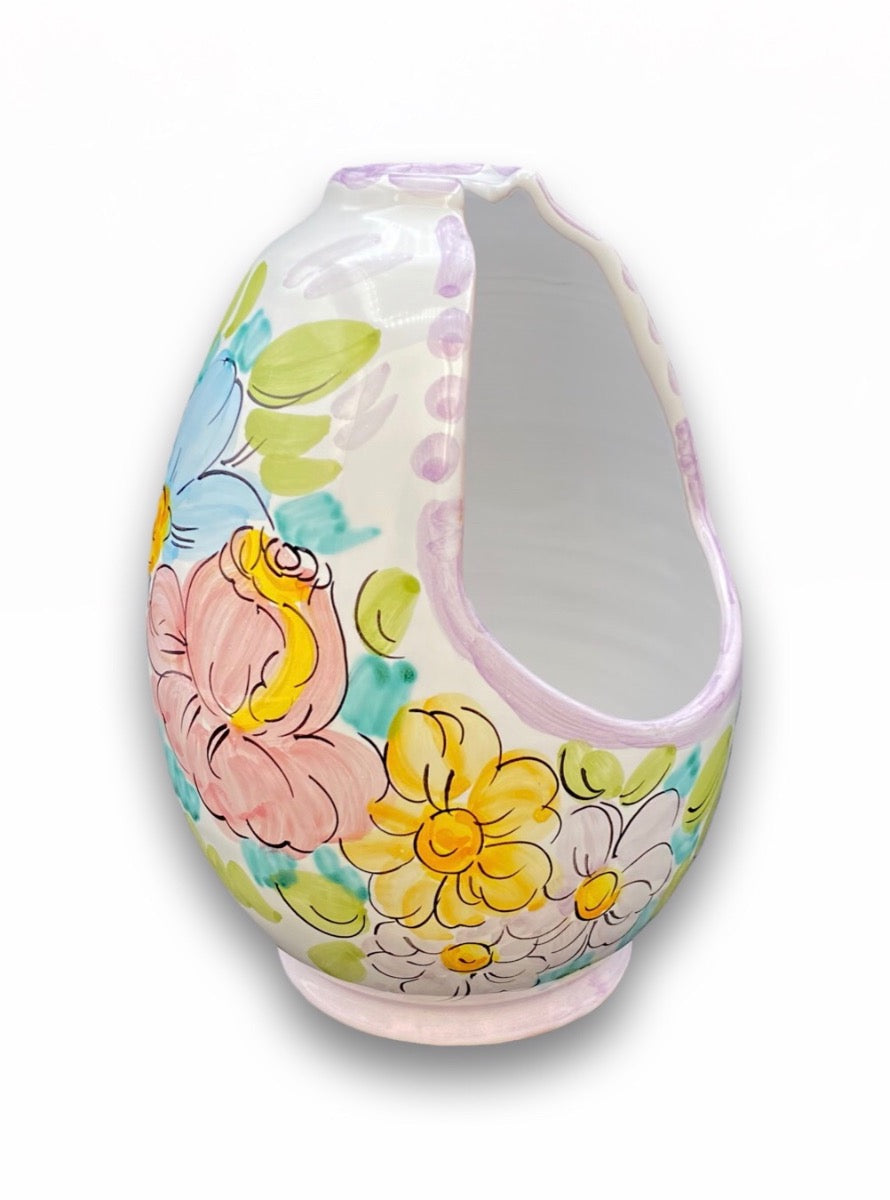 Porta scopino in ceramica vietrese DECORO VIETRI ANTICO