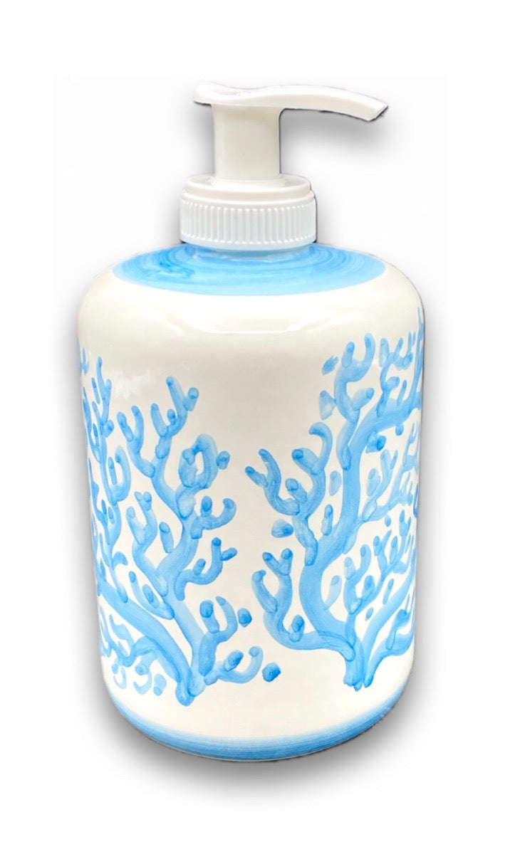 Dosatore Sapone Mani in Ceramica Vietrese DECORO CORALLO NEW