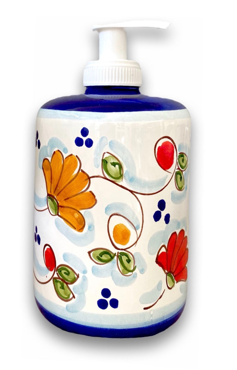 Dosatore sapone mani in ceramica di Vietri
