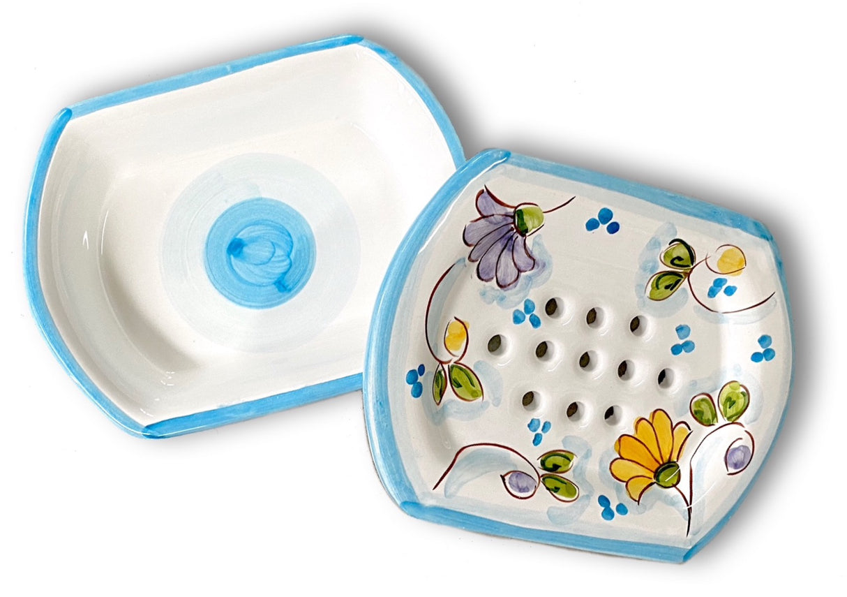 Saponiera contenitore in ceramica vietrese DECORO PRIMULA NEW