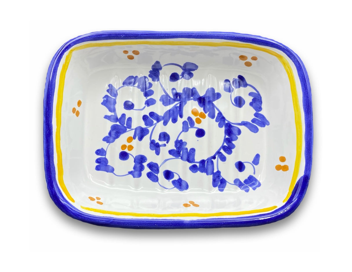 Saponiera semplice in Ceramica Vietrese DECORO BAROCCHETTO