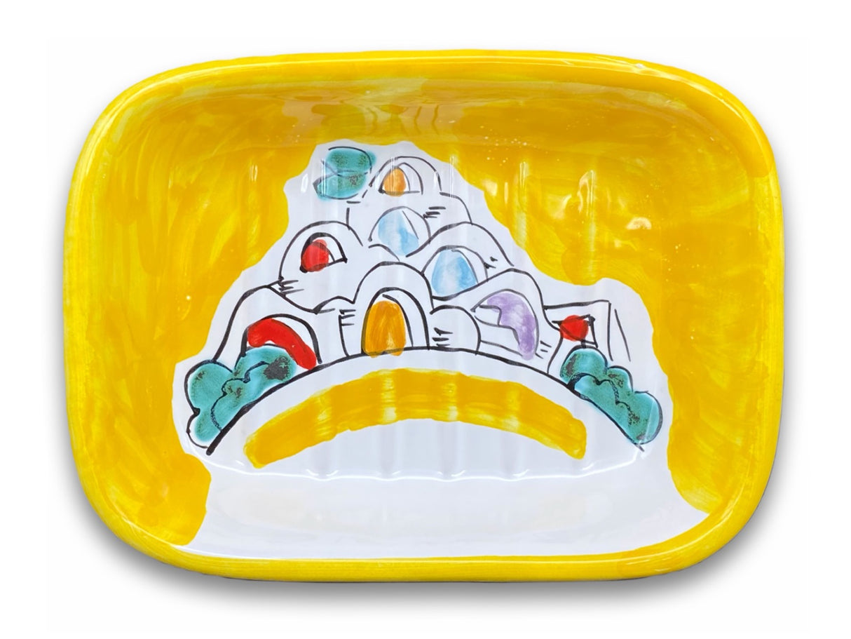 Saponiera Semplice in ceramica vietrese DECORO NAIF