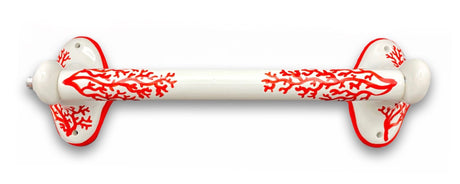 Asta porta asciugamani in ceramica vietrese DECORO CORALLO NEW