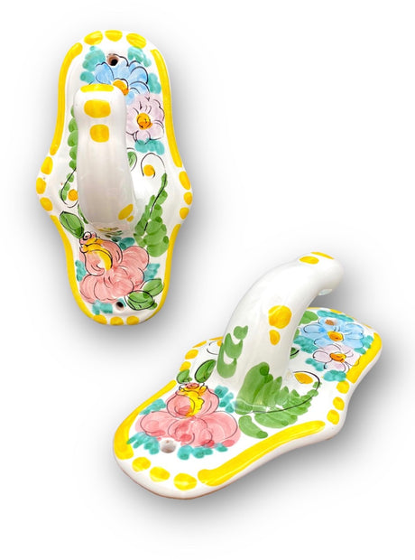 Gancio Porta Accappatoio in ceramica vietrese DECORO VIETRI ANTICO