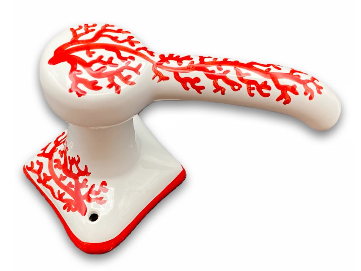 Porta Rotolo Carta Igienica in ceramica vietrese DECORO CORALLO NEW