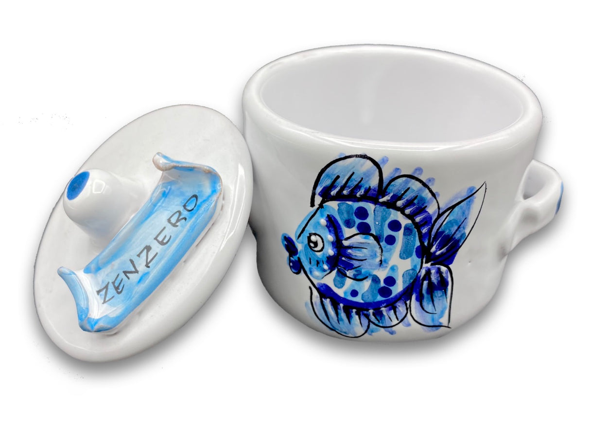 Barattolino Porta Spezie in Ceramica Vietrese