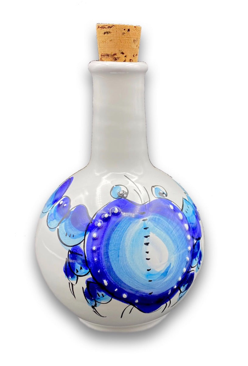 Bottiglia in Ceramica Vietrese a Palla (tappo in sughero) MARE MAGNUM