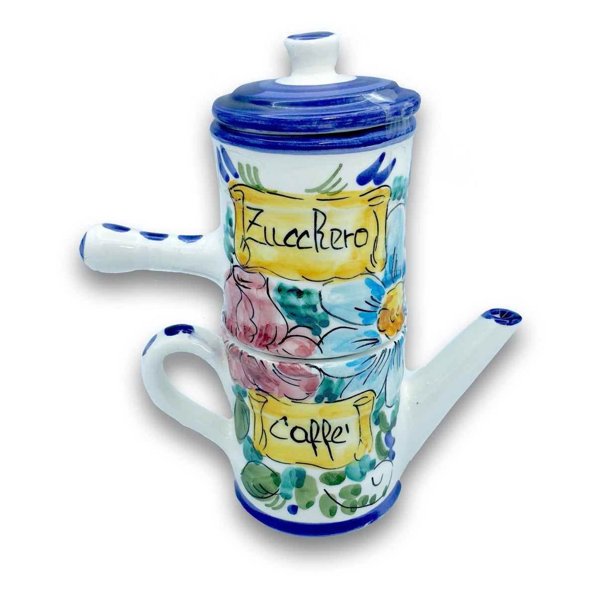 Caffettiera napoletana in ceramica di Vietri