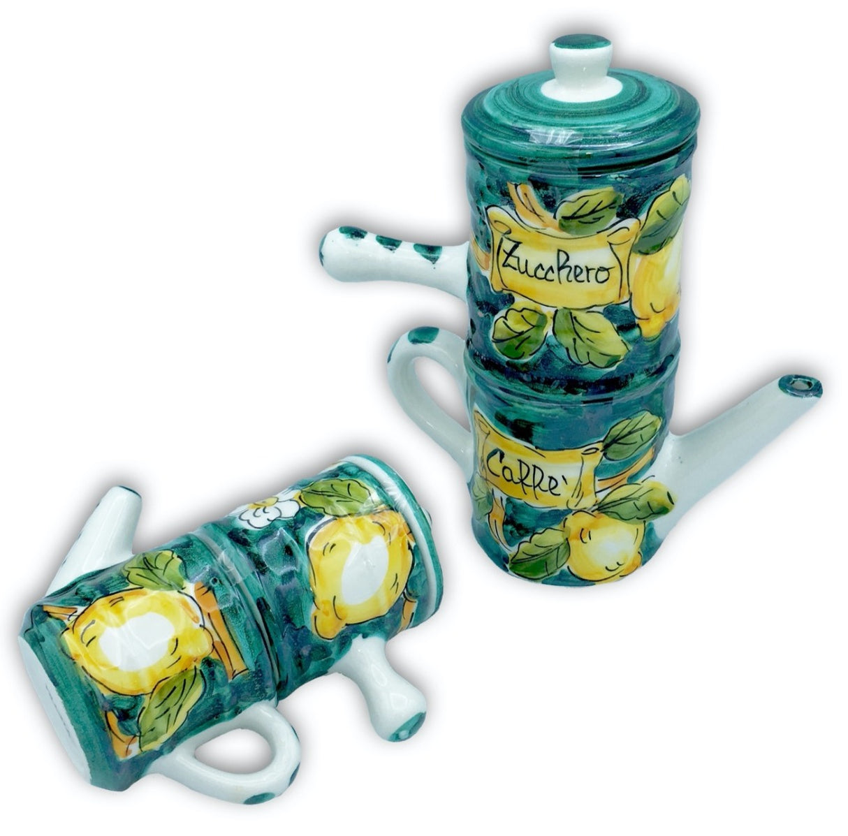 Caffettiera napoletana in ceramica di Vietri