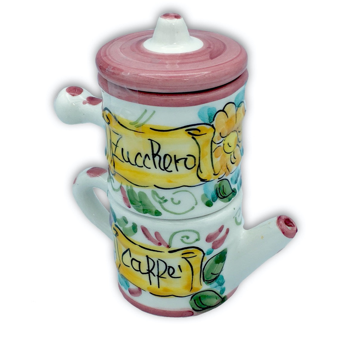 Caffettiera napoletana in ceramica di Vietri