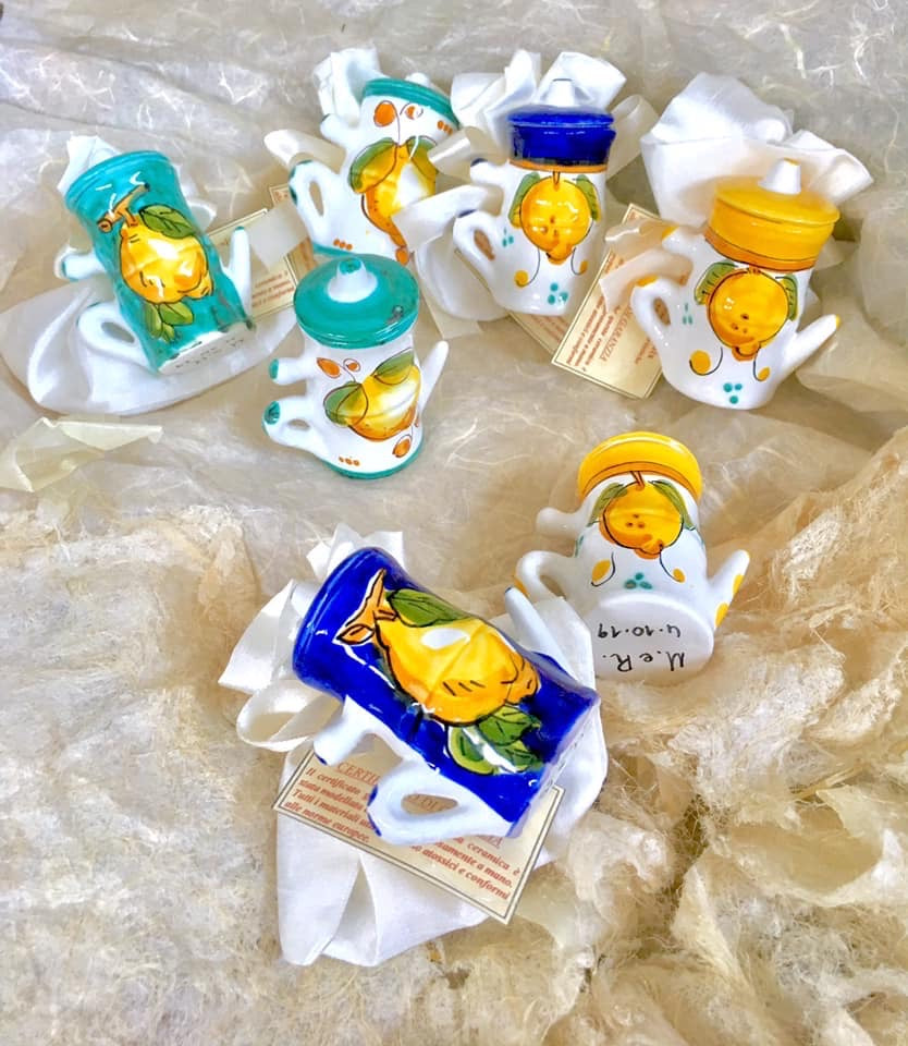 CALAMITA CAFFETTIERA NAPOLETANA IN CERAMICA DI VIETRI