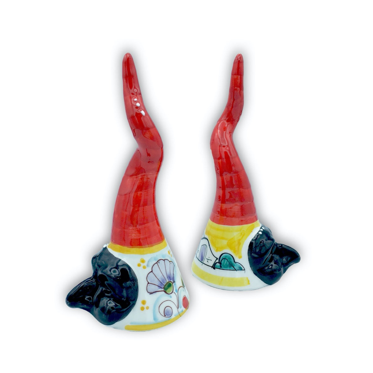 Corno con maschera in ceramica di Vietri