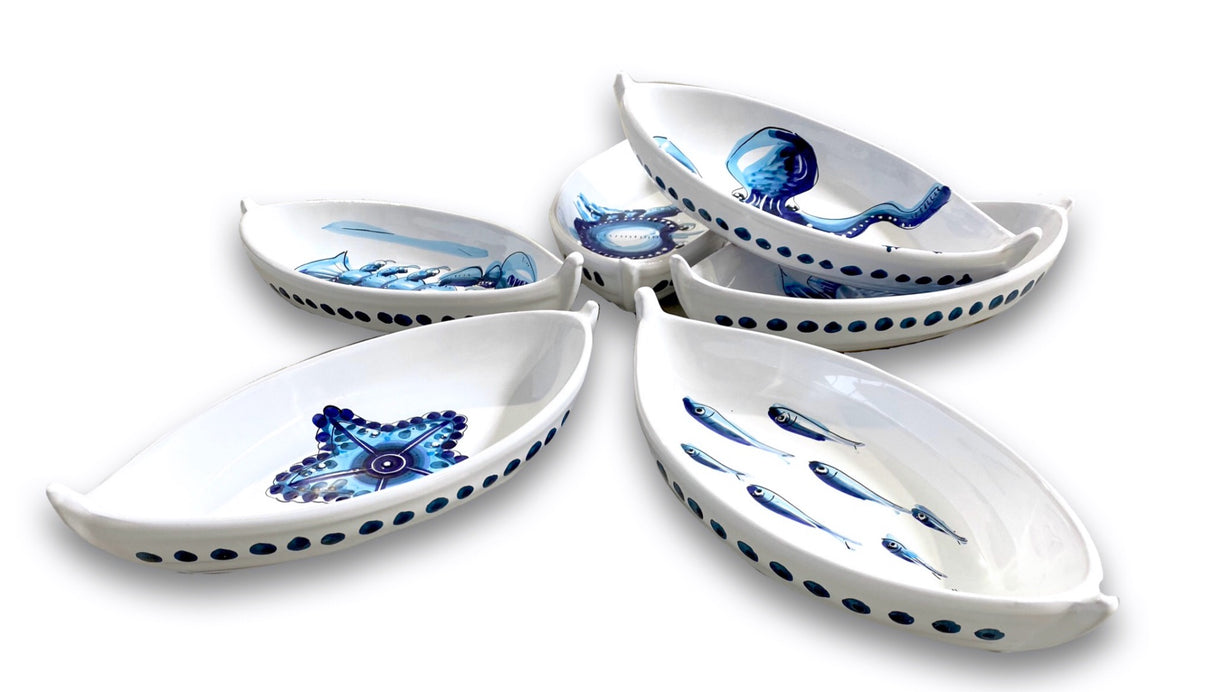 Barchetta in ceramica vietrese