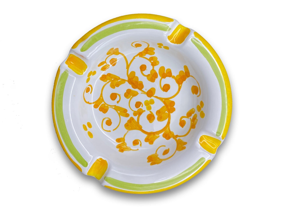 Posacenere rotondo in ceramica di Vietri