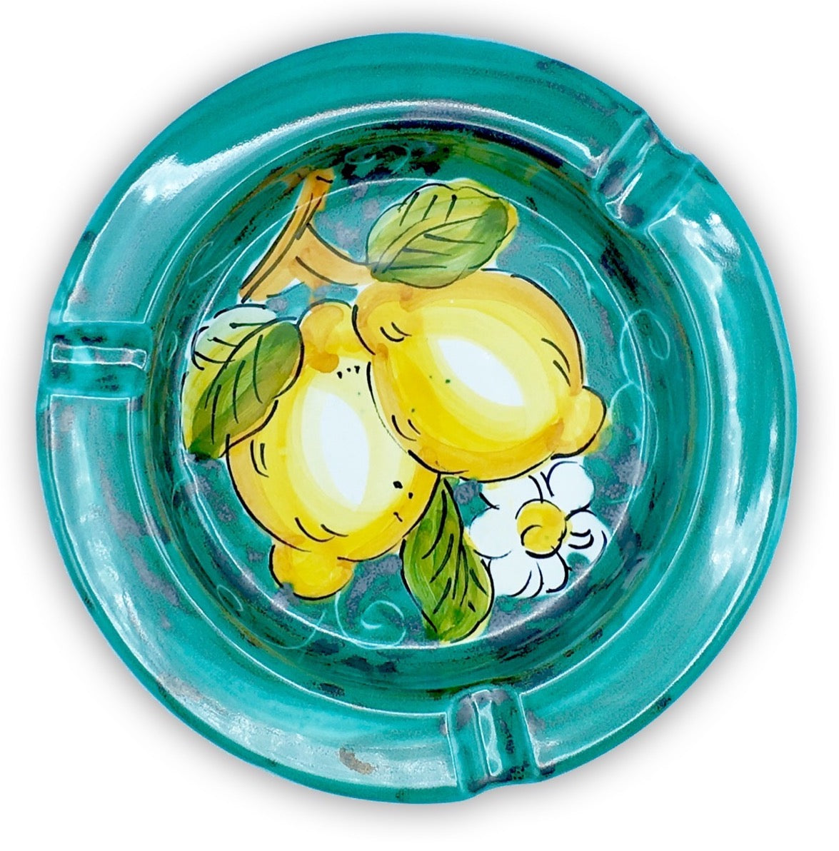 Posacenere Rotondo in Ceramica di Vietri