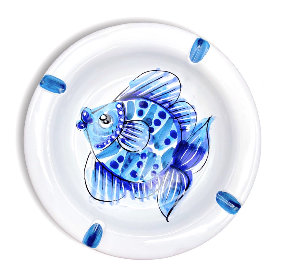 Posacenere rotondo in Ceramica di Vietri