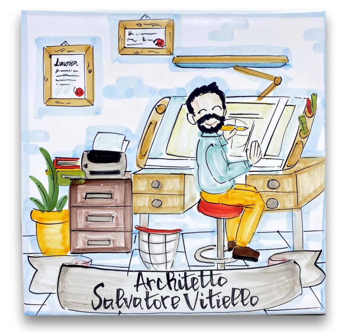 Mattonella mestiere in ceramica di Vietri