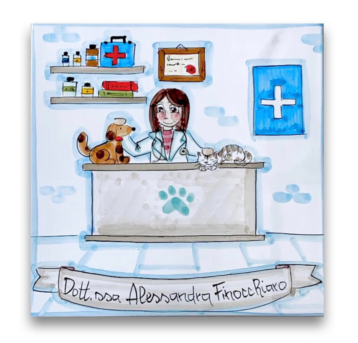 Mattonella mestiere in ceramica di Vietri