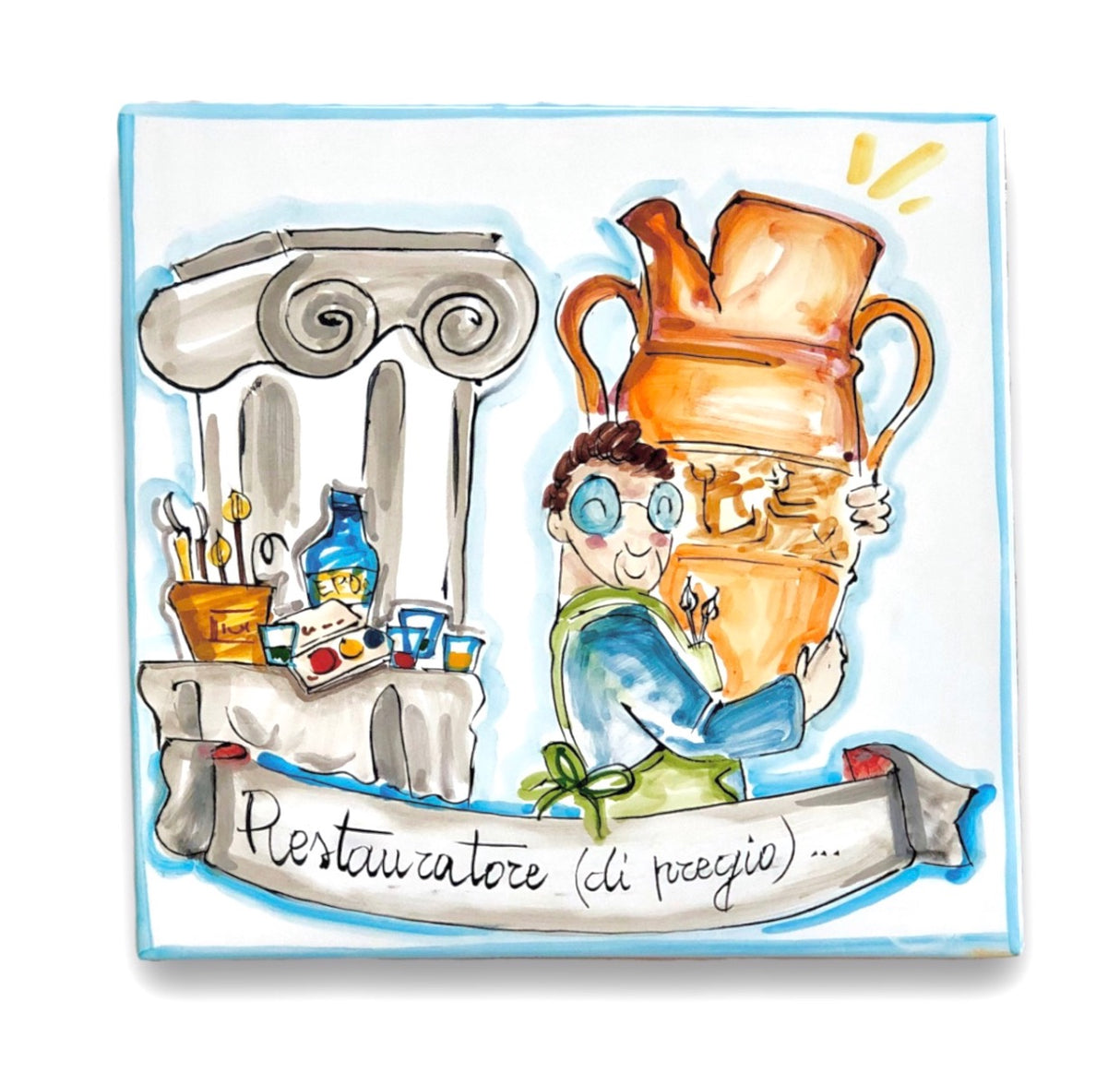 Mattonella Mestiere in Ceramica Vietrese