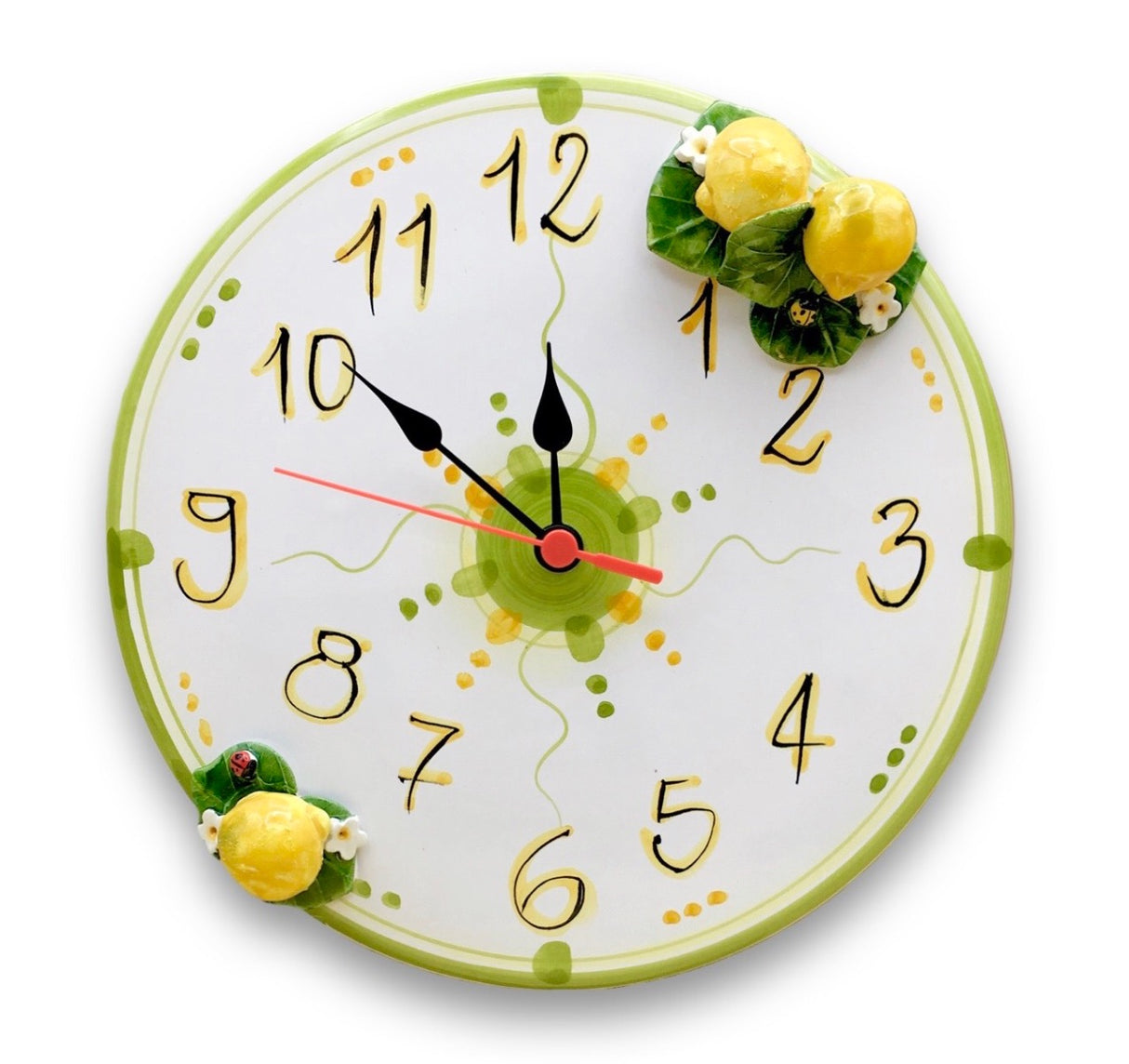 Orologio a Disco in Ceramica Vietrese