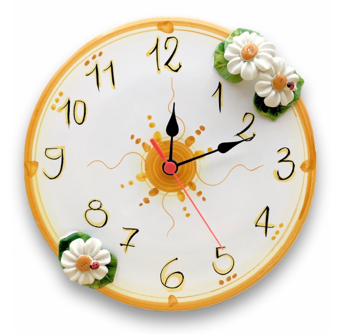 Orologio a Disco in Ceramica Vietrese