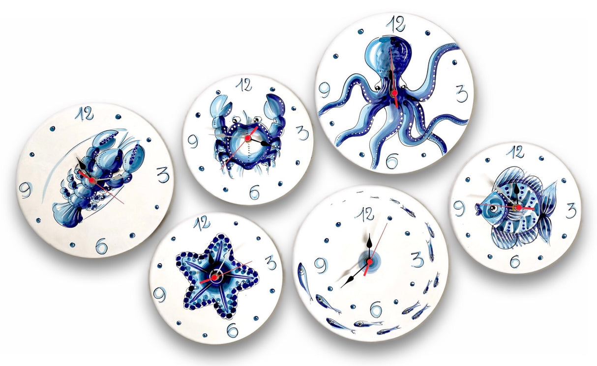 Orologio a Disco in Ceramica Vietrese