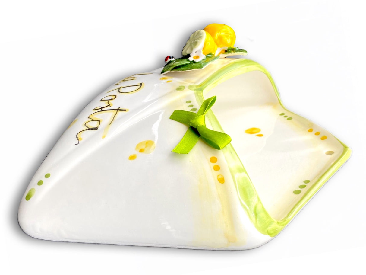 Porta posta in ceramica di Vietri Linea Limoni