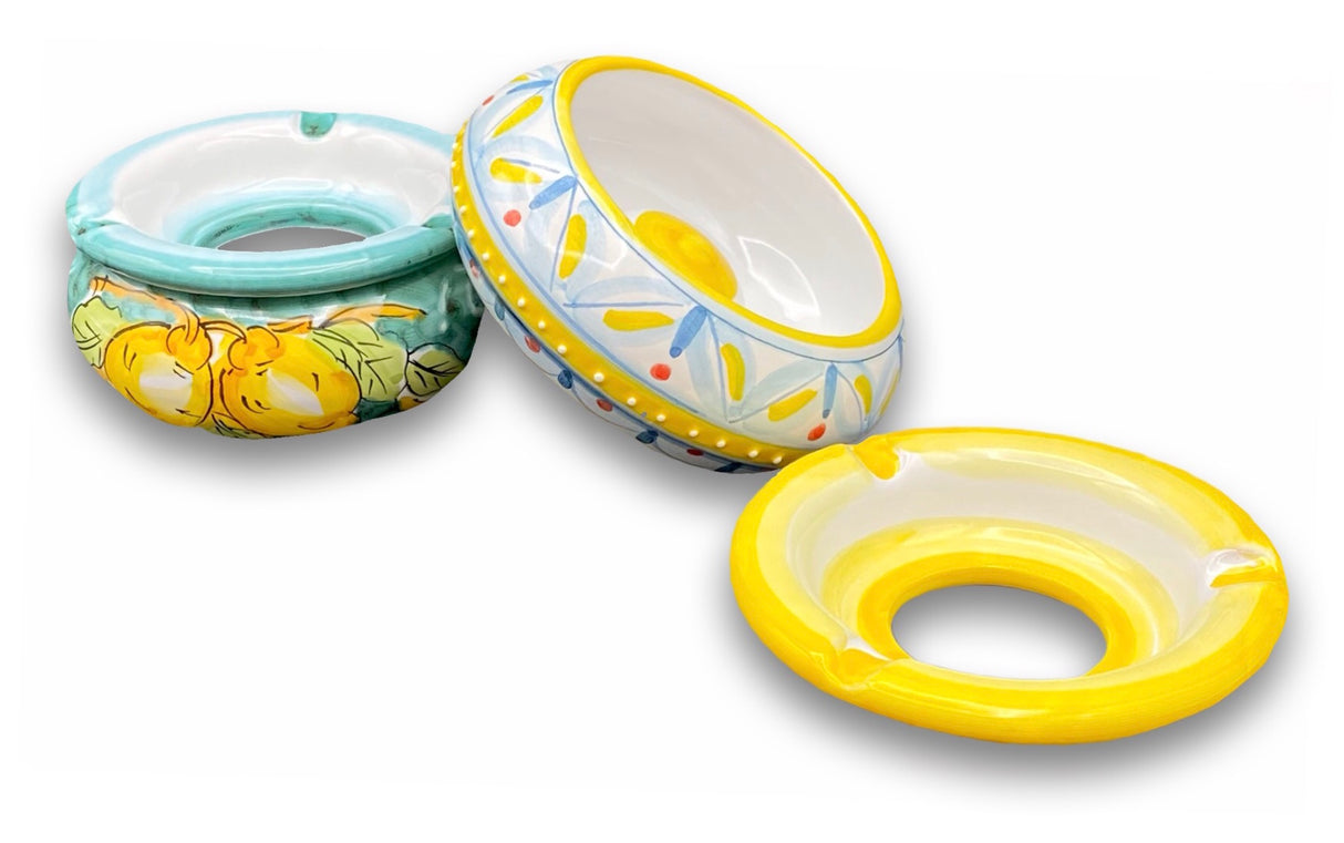 Posacenere antivento in ceramica di Vietri