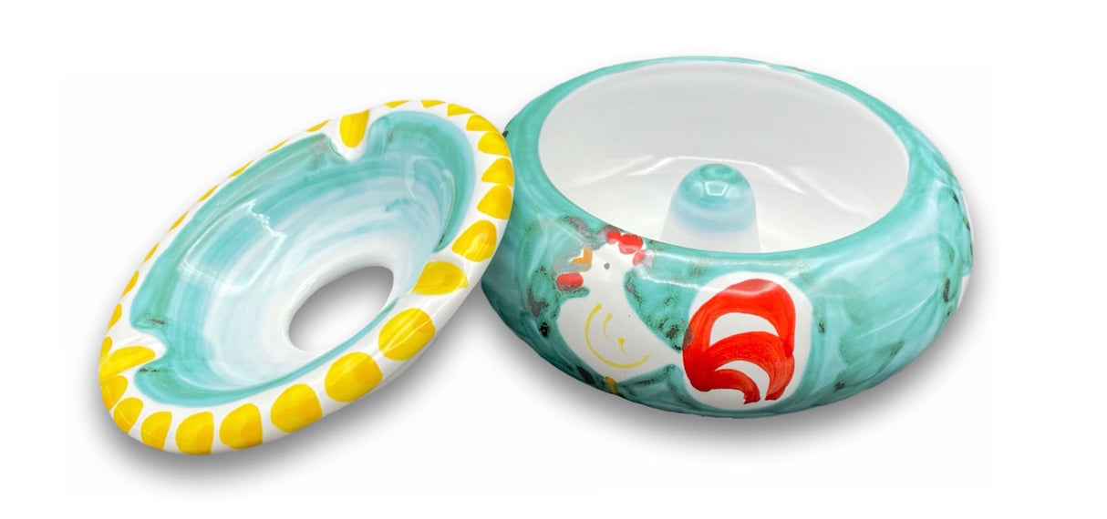 Posacenere antivento in ceramica di Vietri