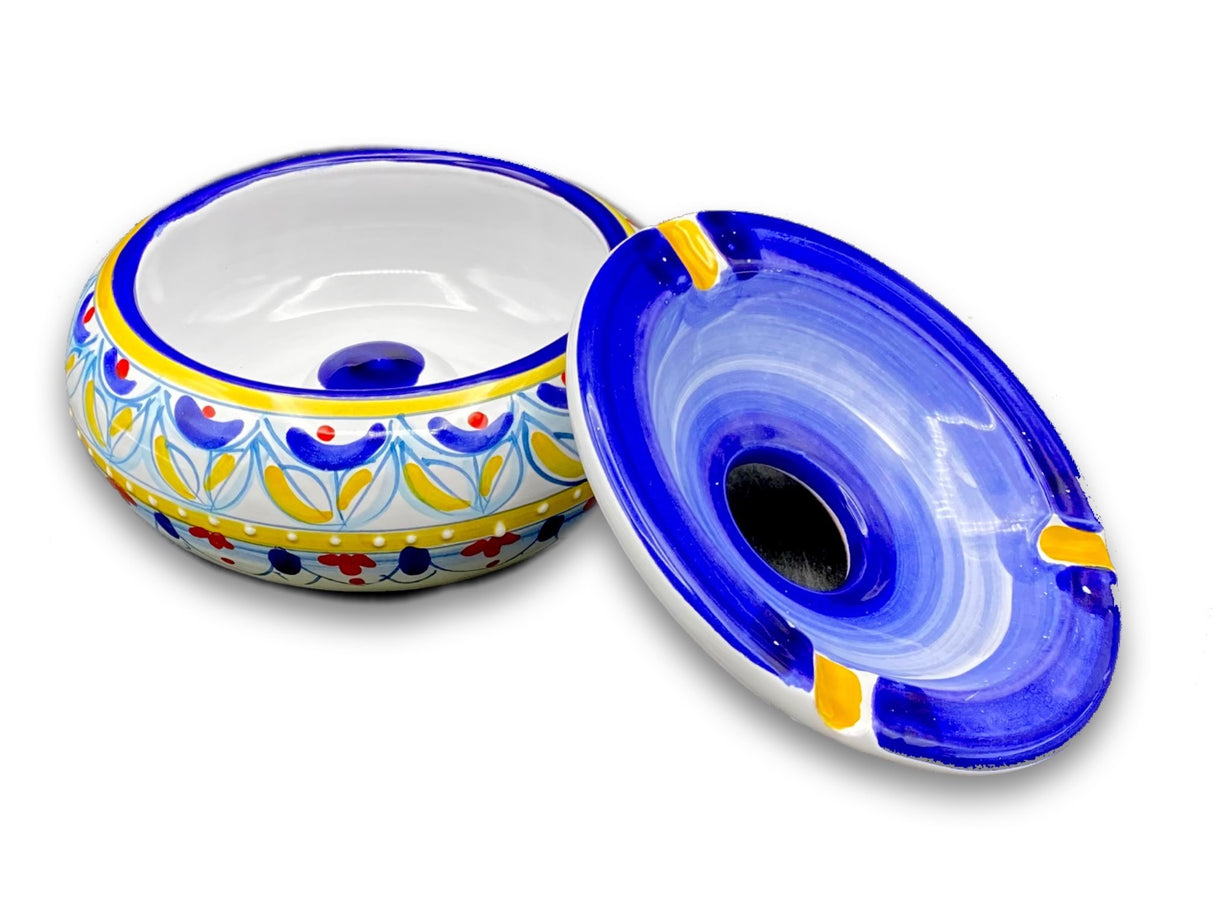 Posacenere antivento in ceramica di Vietri