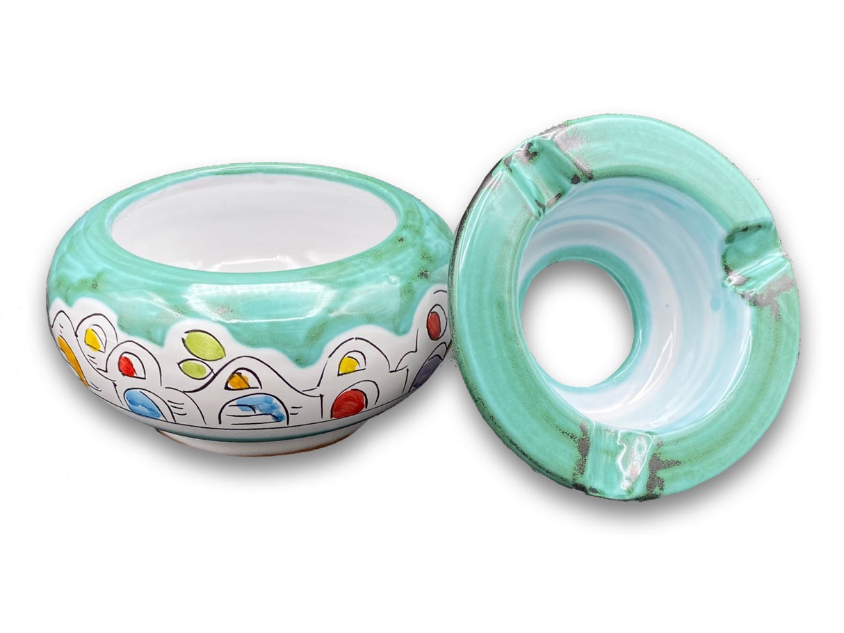 Posacenere antivento in ceramica di Vietri