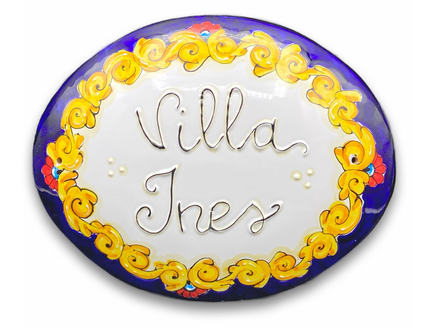 Targa fuori porta in ceramica di Vietri