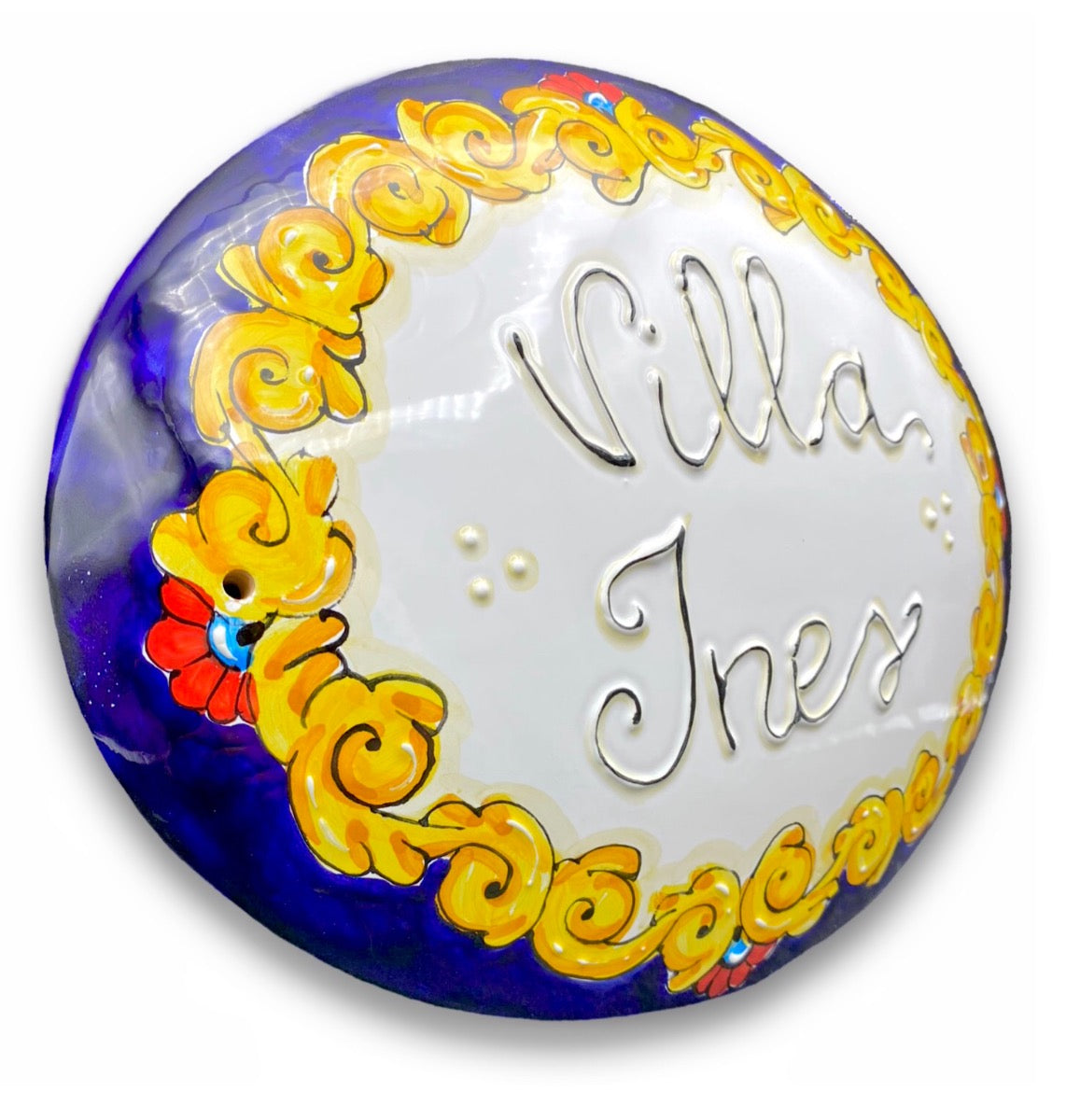 Targa fuori porta in ceramica di Vietri