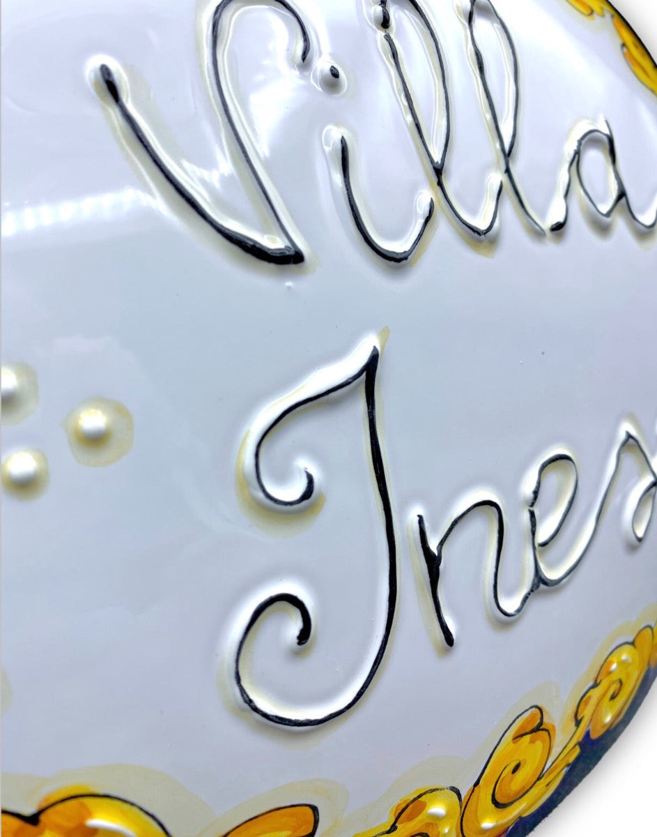 Targa fuori porta in ceramica di Vietri