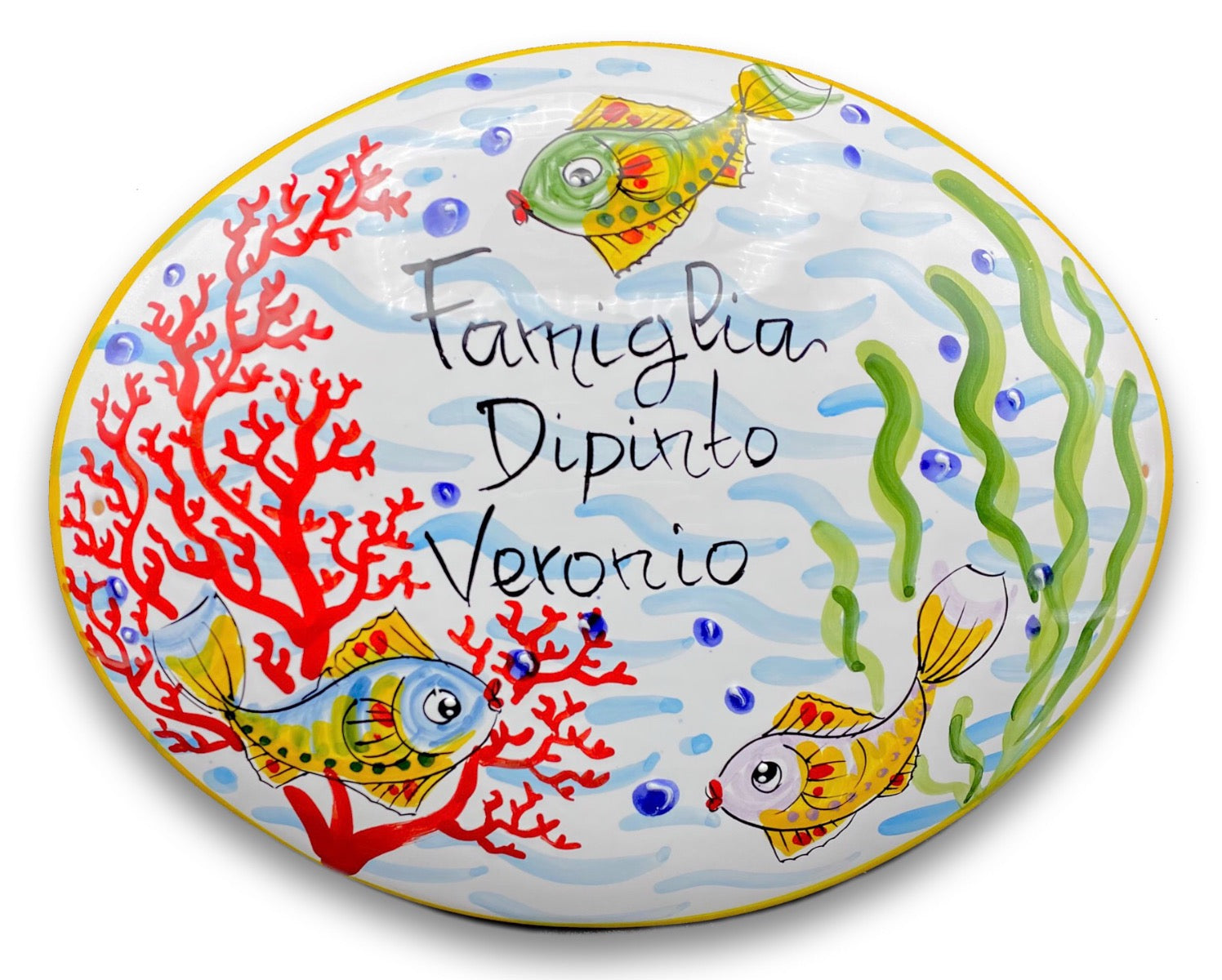 Targa fuori porta in ceramica di Vietri