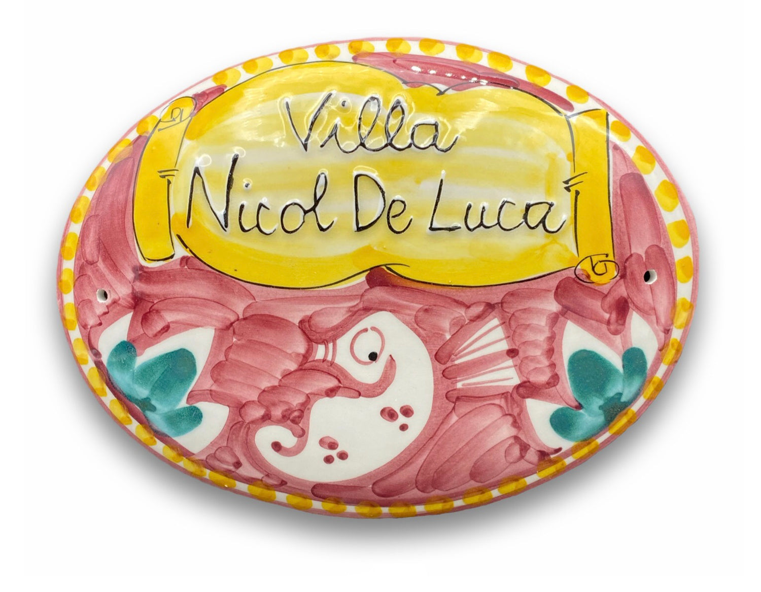 Targa fuori porta in ceramica di Vietri