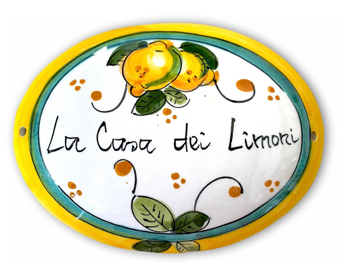 Targa fuori porta in ceramica di Vietri