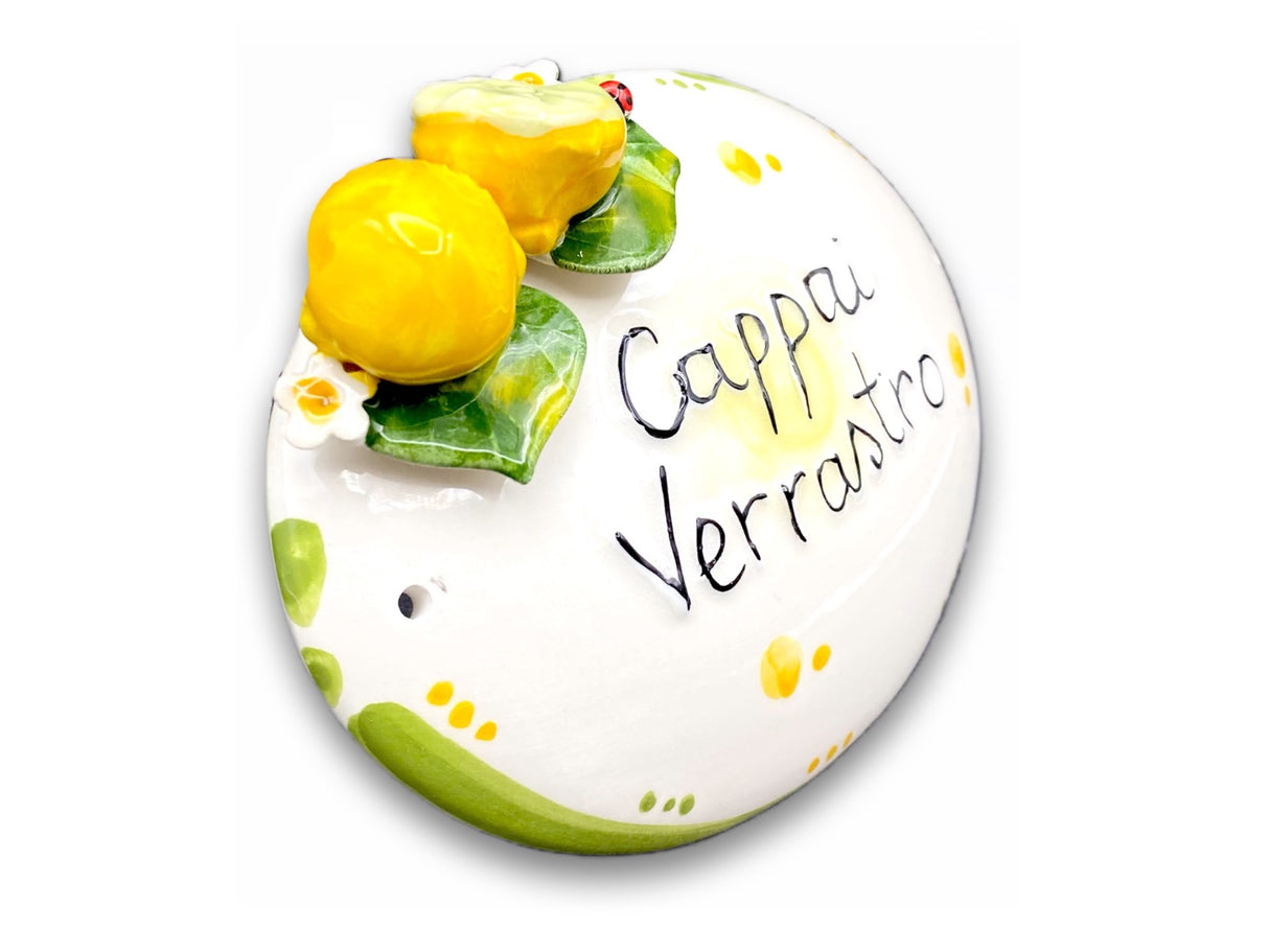 Targa fuori porta in Ceramica di Vietri linea Limoni