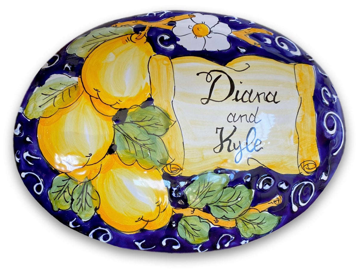 Targa fuori porta in ceramica di Vietri