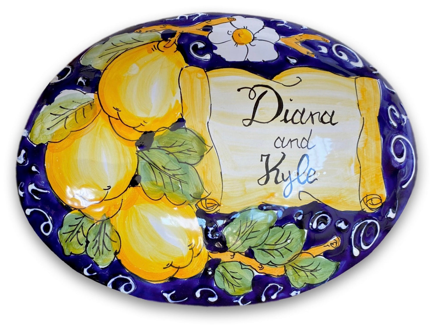 Targa fuori porta in ceramica di Vietri