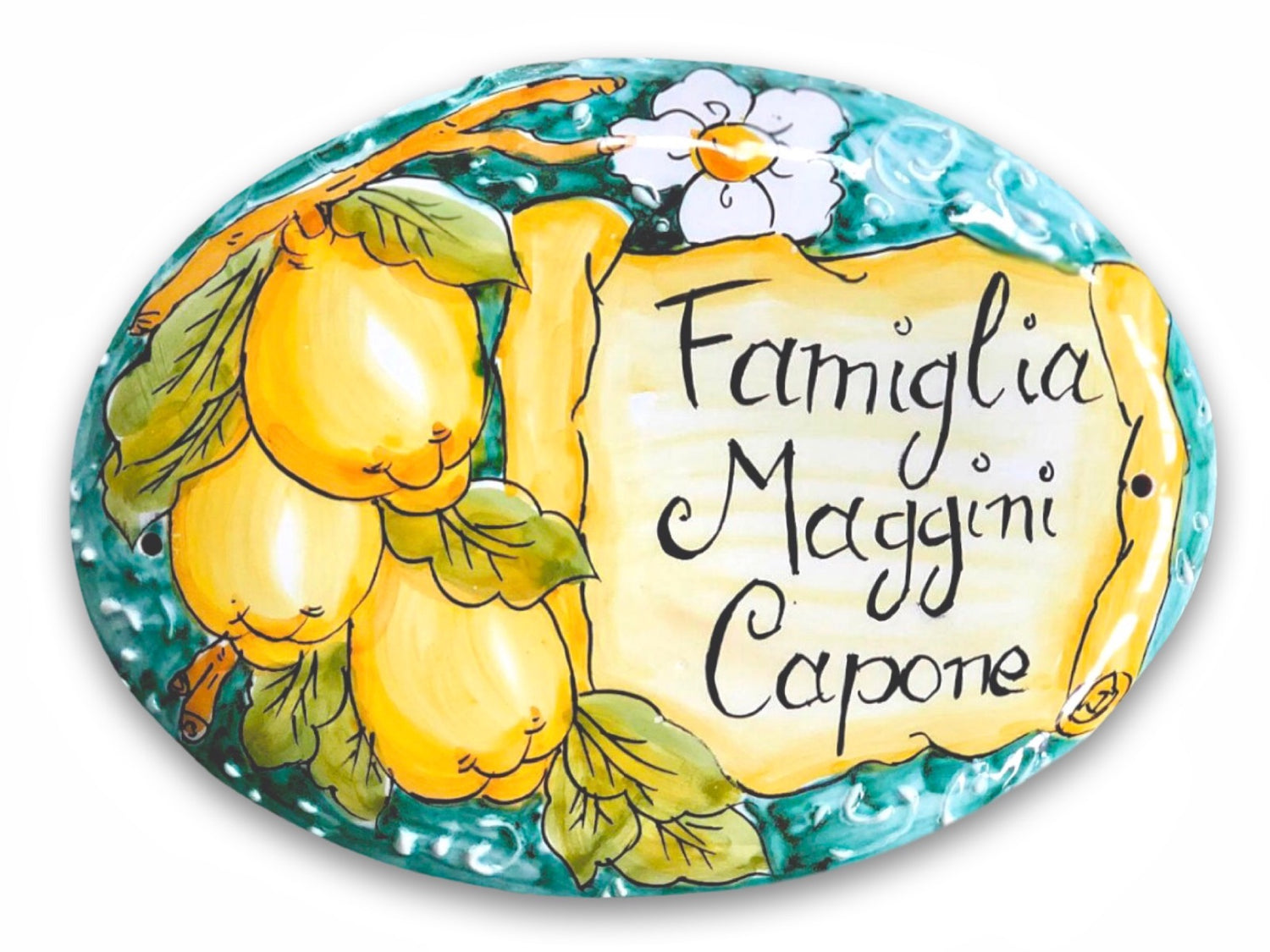 Targa fuori porta in ceramica di Vietri