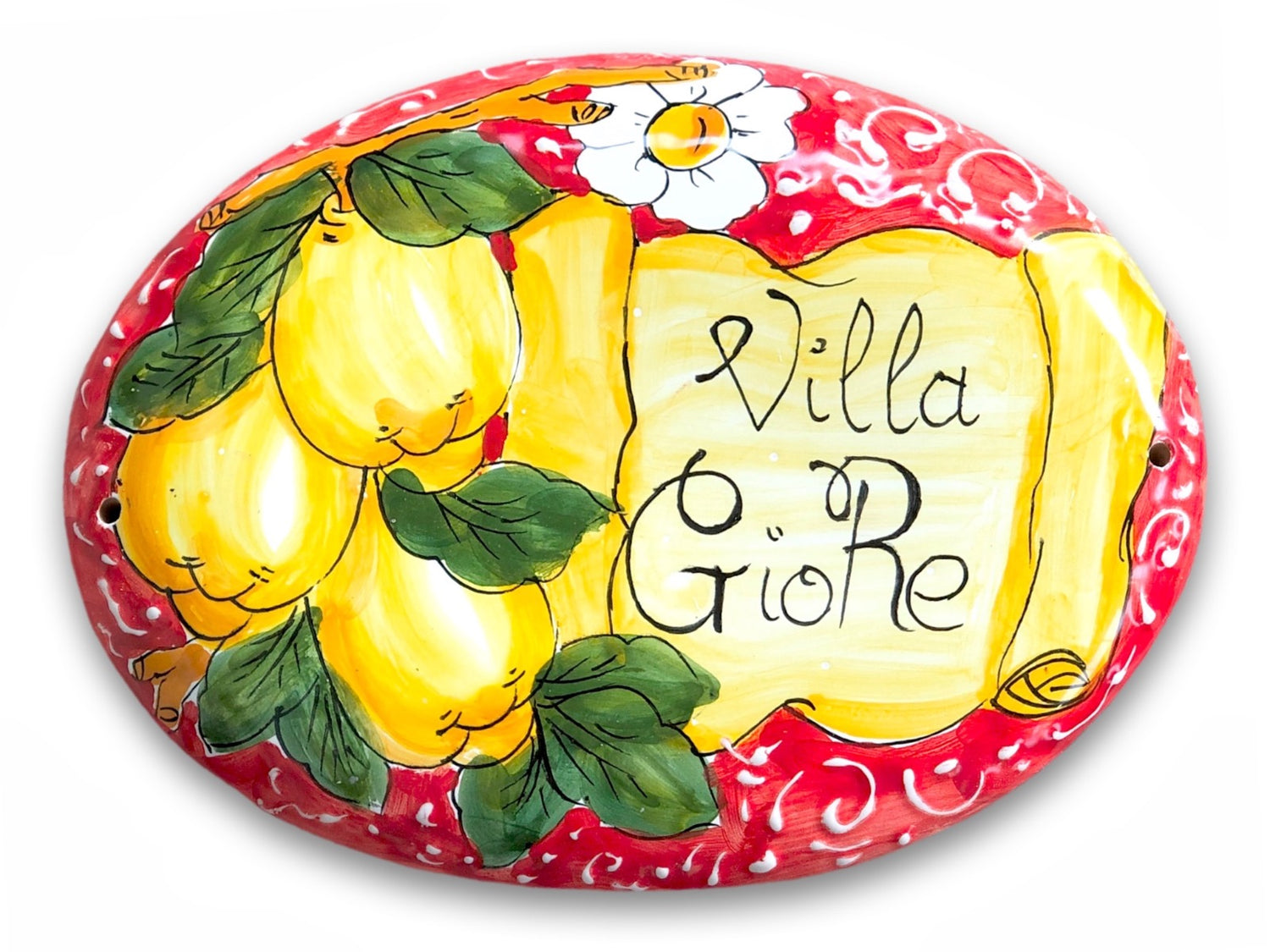 Targa fuori porta in ceramica di Vietri