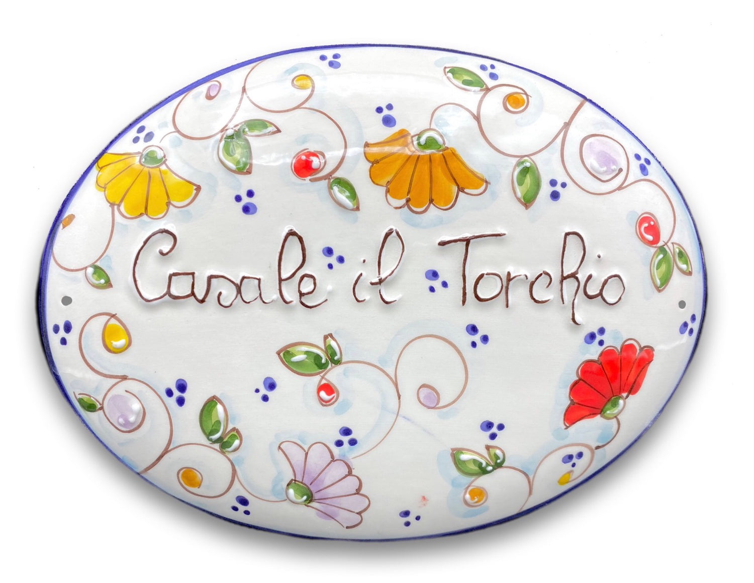 Targa fuori porta in ceramica di Vietri