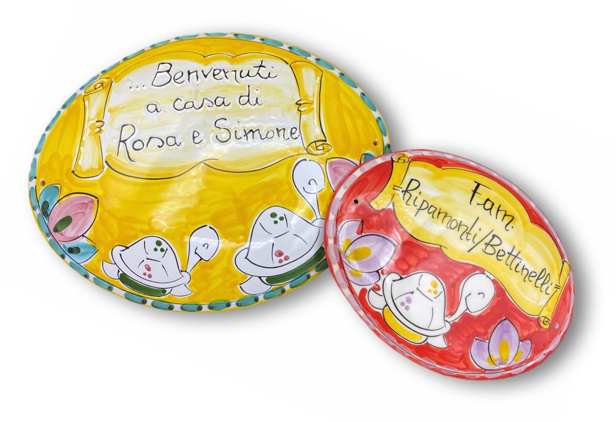 Targa fuori porta in ceramica di Vietri