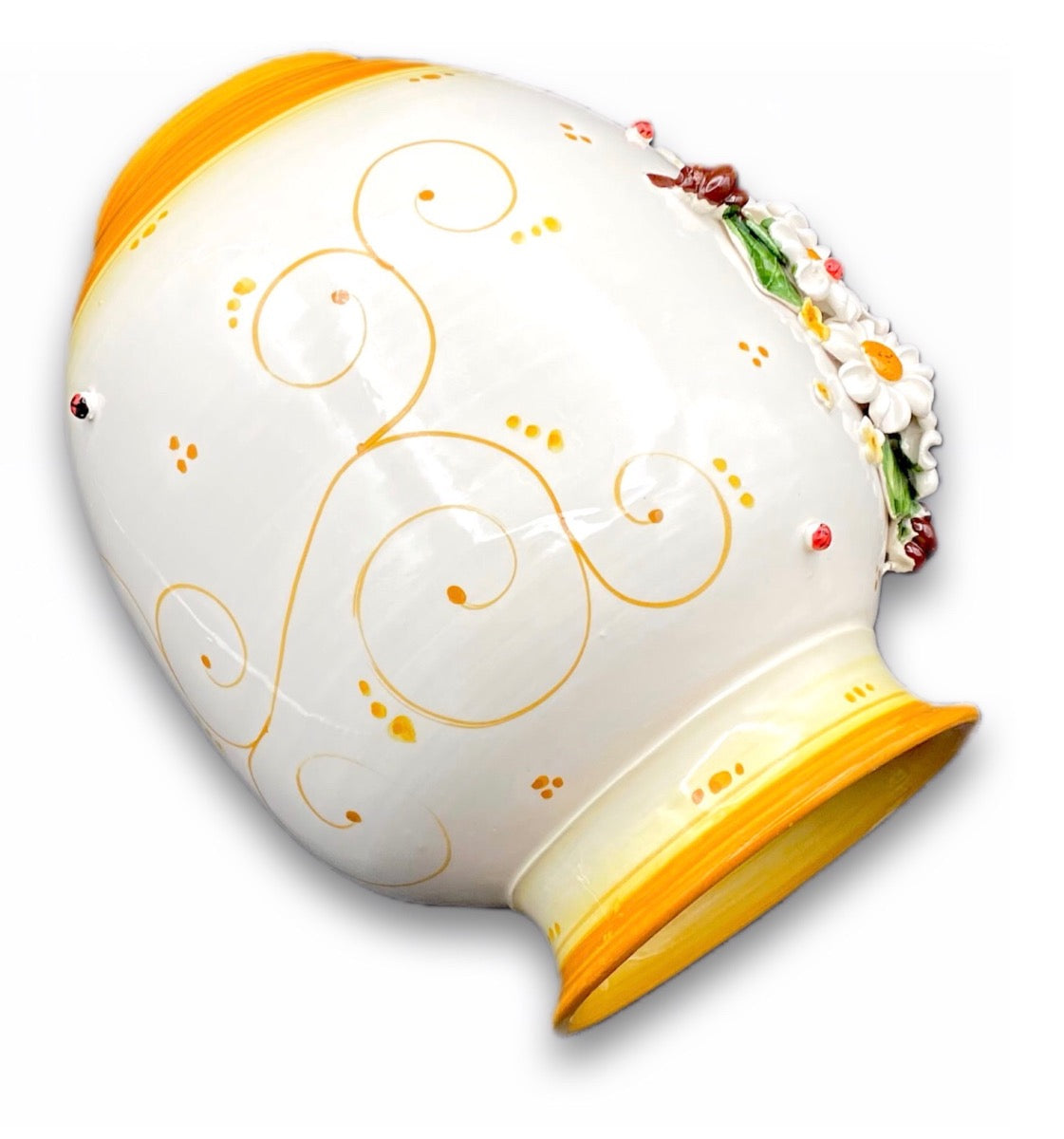 Vaso per fiori in ceramica di Vietri Linea Le Margherite