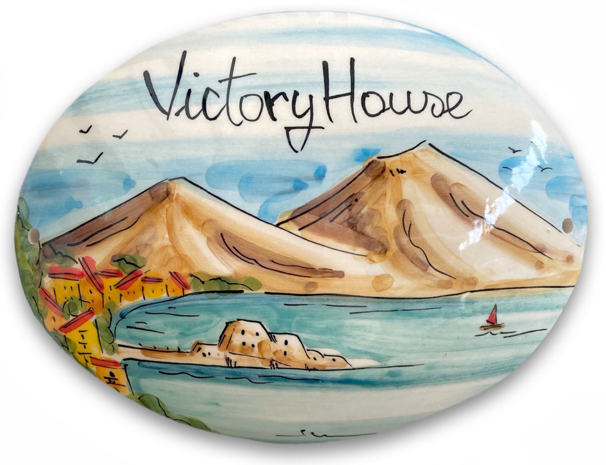 Targa fuori porta Famiglia in ceramica di Vietri